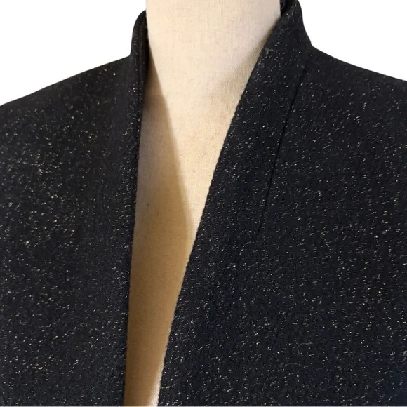 J. Crew Black Sparkle Wool Open-Front Blazer. Pockets/Lined. Size 0. New w/tags!